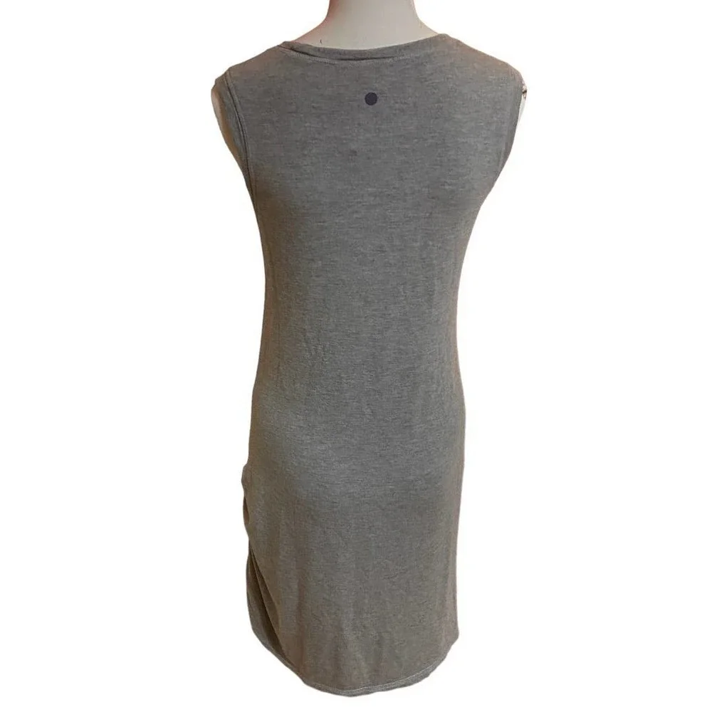 Zella Dress Small Heather Grey Sleeveless Bodycon Soft Mini Lounge Size S - Picture 5 of 8